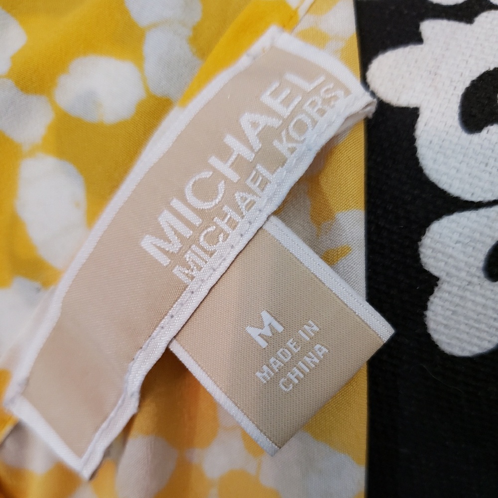 Michael Kors yellow sleeveless blouse